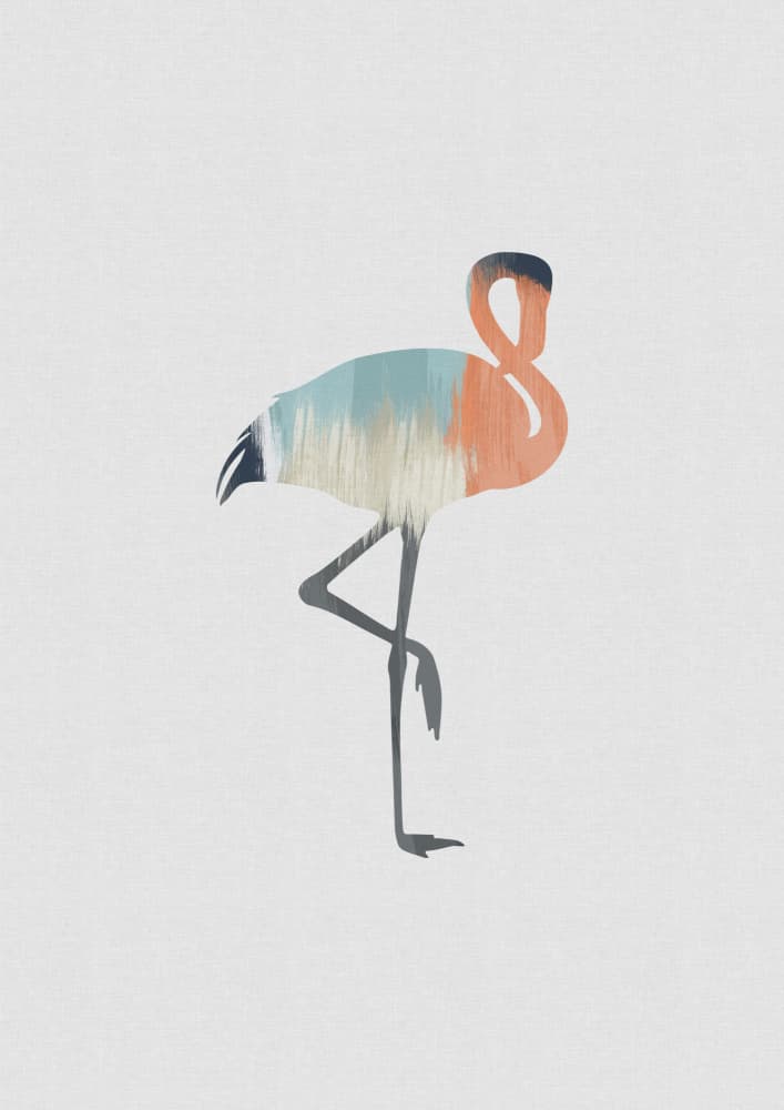 Pastel Flamingo Design by Orara Studio — canvas wall art