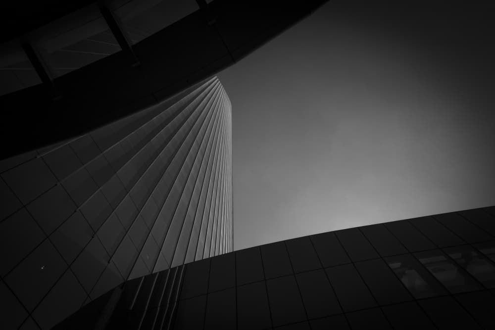 Sleek Architectural Curves by Xavier A — canvas wall art
