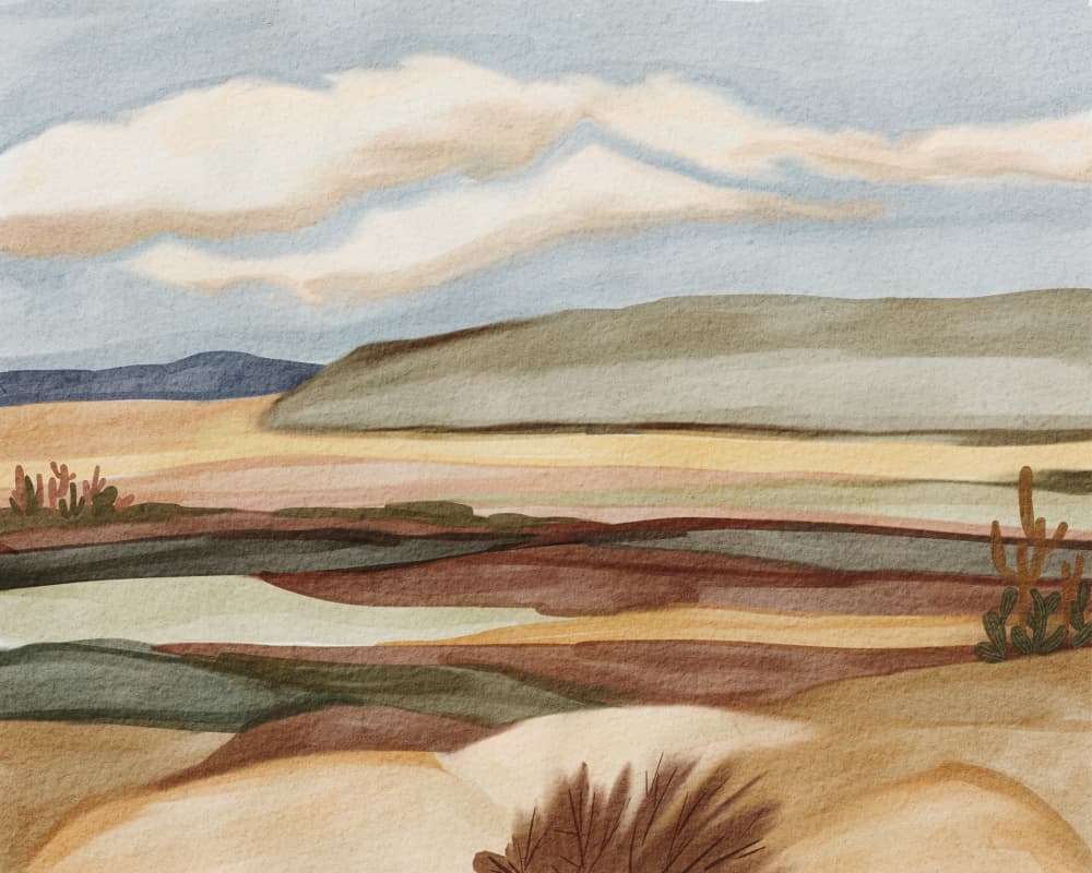 Southwestern Desert Vista by Nikita Jariwala — canvas wall art