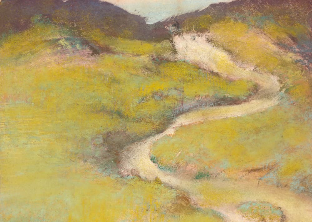 Pathway In a Field by Edgar Degas — canvas wall art