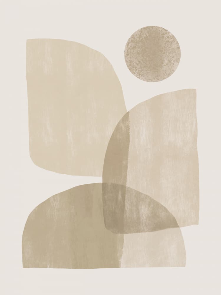 Organic Neutral Shapes by Little Dean — canvas wall art