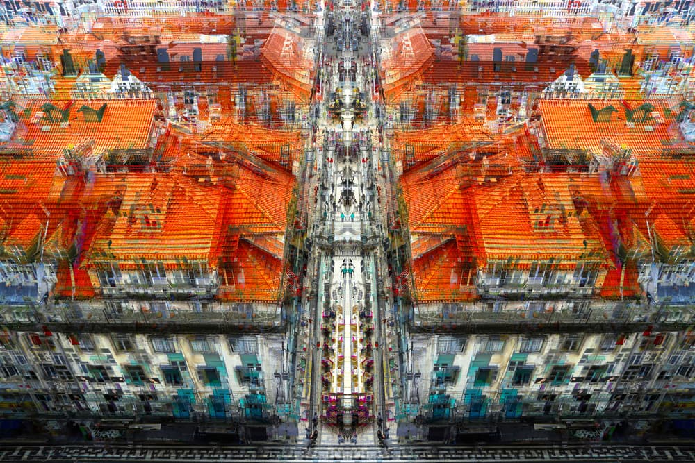 Vibrant City Rooftops by Igor Shrayer — canvas wall art