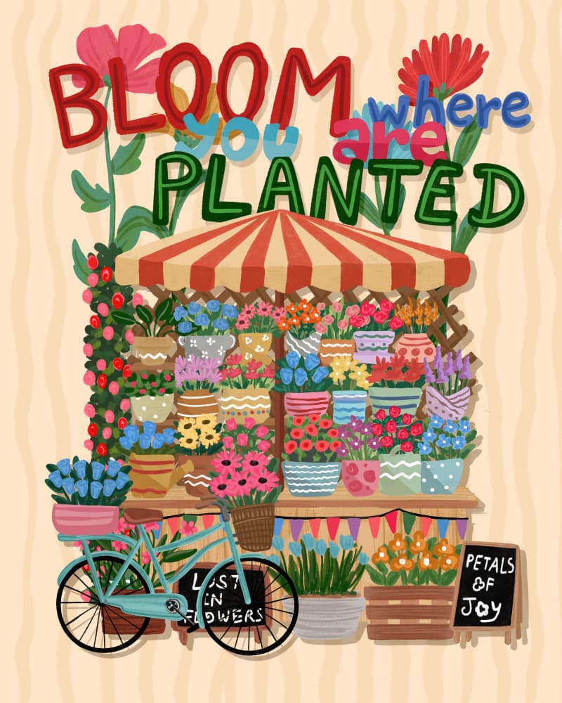 Bloom Where Planted by Nidhi Kachhadiya — canvas wall art