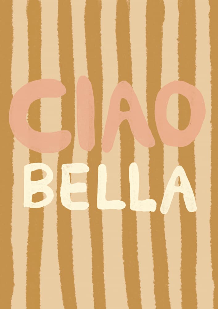 Ciao Bella Stripes by Studio Dolci — canvas wall art