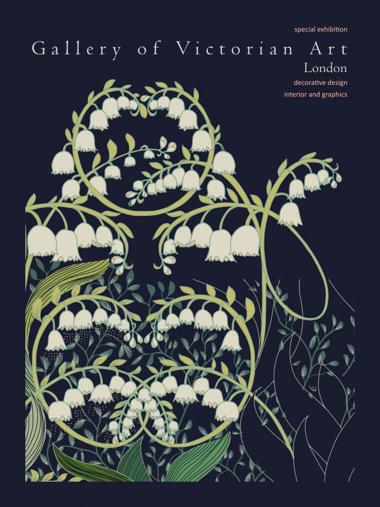 Victorian Lily of the Valley by Annick — canvas wall art