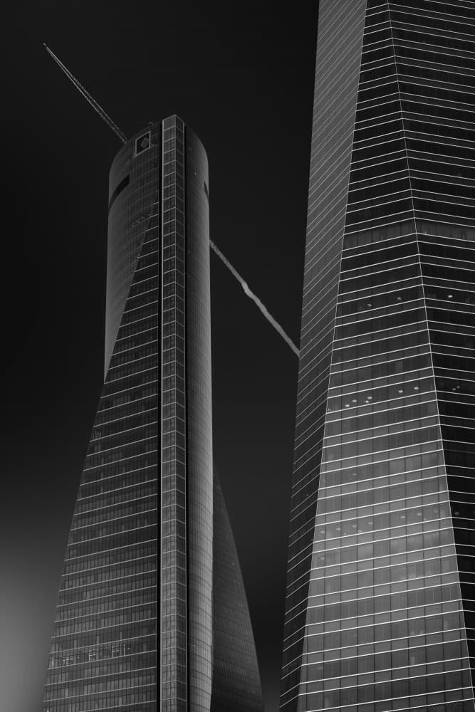 Modern Skyscraper Forms by Jorge Ruiz Dueso — canvas wall art