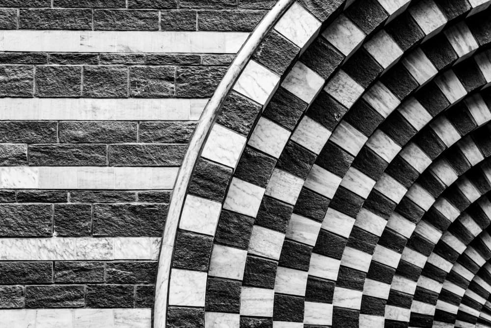 Striped Stone Arch by Franco Tessarolo — canvas wall art