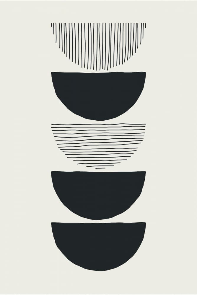 Stacked Abstract Bowls by jay stanley — canvas wall art