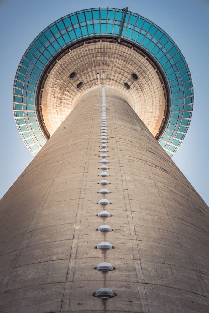 Upward Concrete Tower by Claudio Viarengo — canvas wall art