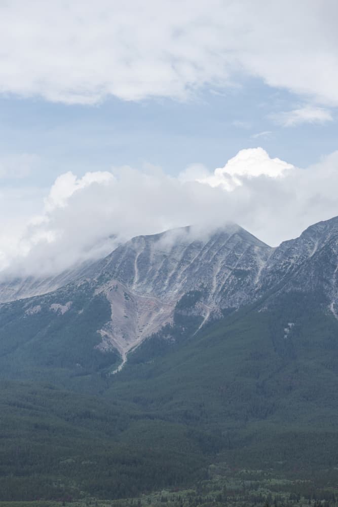 Cloud Covered Mountains by Lynann Colligan — canvas wall art