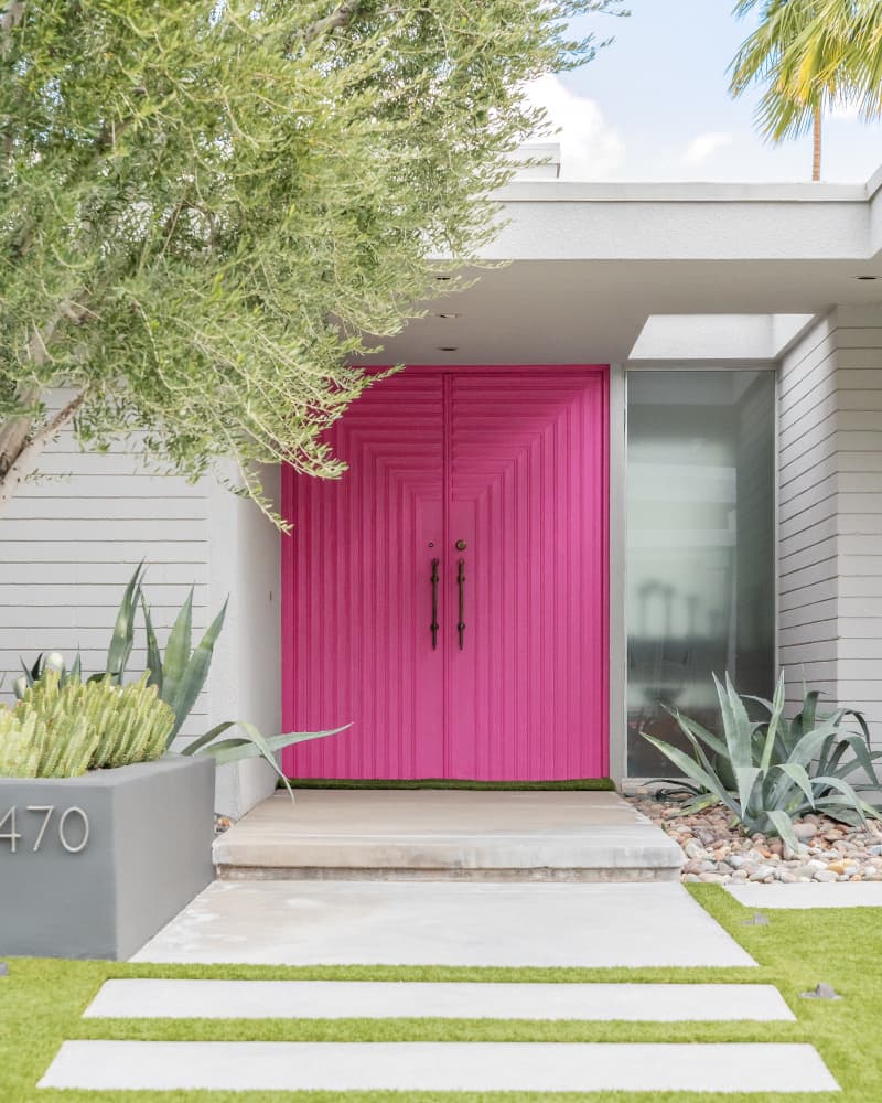Magenta Pink Doors by Tom Windeknecht — canvas wall art