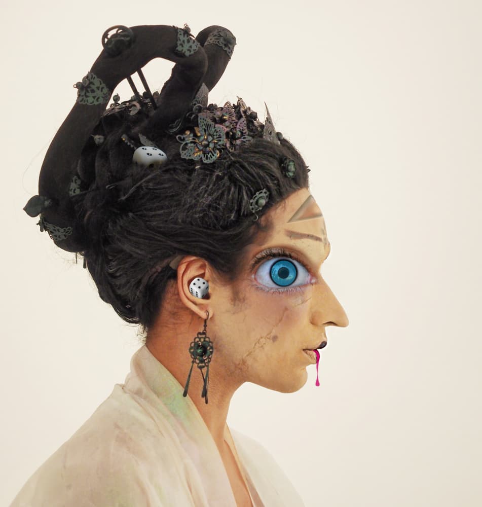 Blue Eye Fantasy Portrait by Peter Hammer — canvas wall art