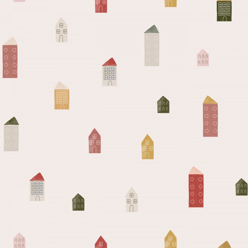 Whimsical Little Houses by Menina Lisboa — canvas wall art