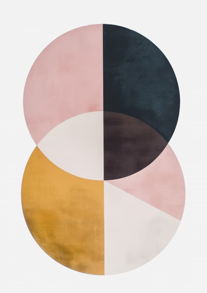 Geometric Color Circles by SHANDU — canvas wall art