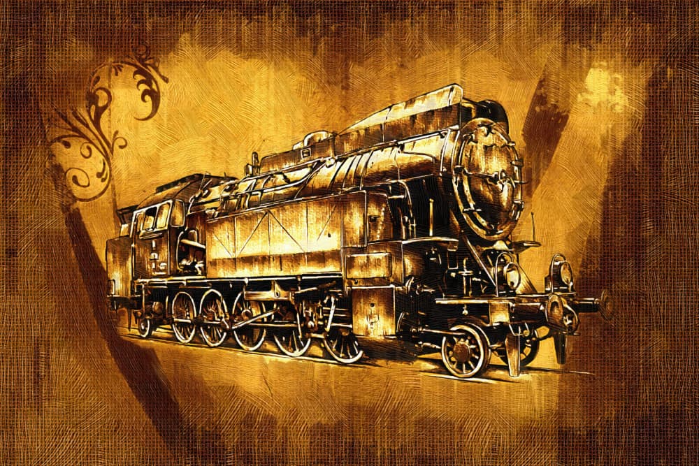 Vintage Steam Engine by Rafal Kulik — canvas wall art