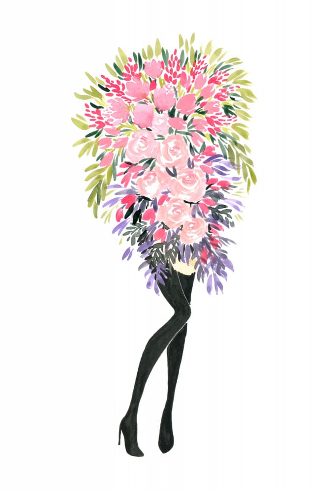Stylish Flower Legs by Rosana Laiz Blursbyai — canvas wall art