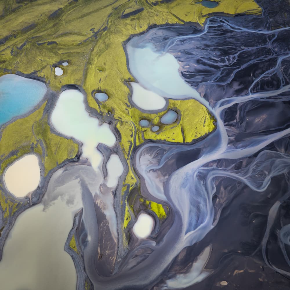 Abstract Glacial Delta by Ruiqing P. — canvas wall art