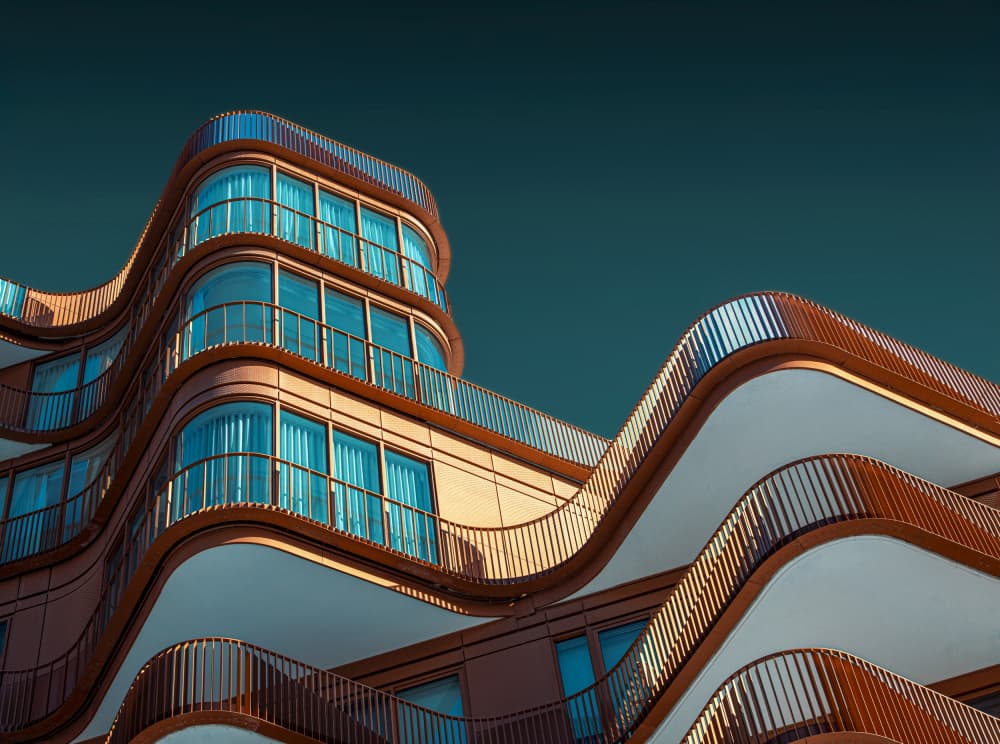 Elegant Wavy Architecture by Louie Luo — canvas wall art