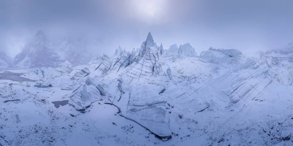 Ice Tower Forest After Heavy Snow《冷酷冰塔》 by qiye — canvas wall art