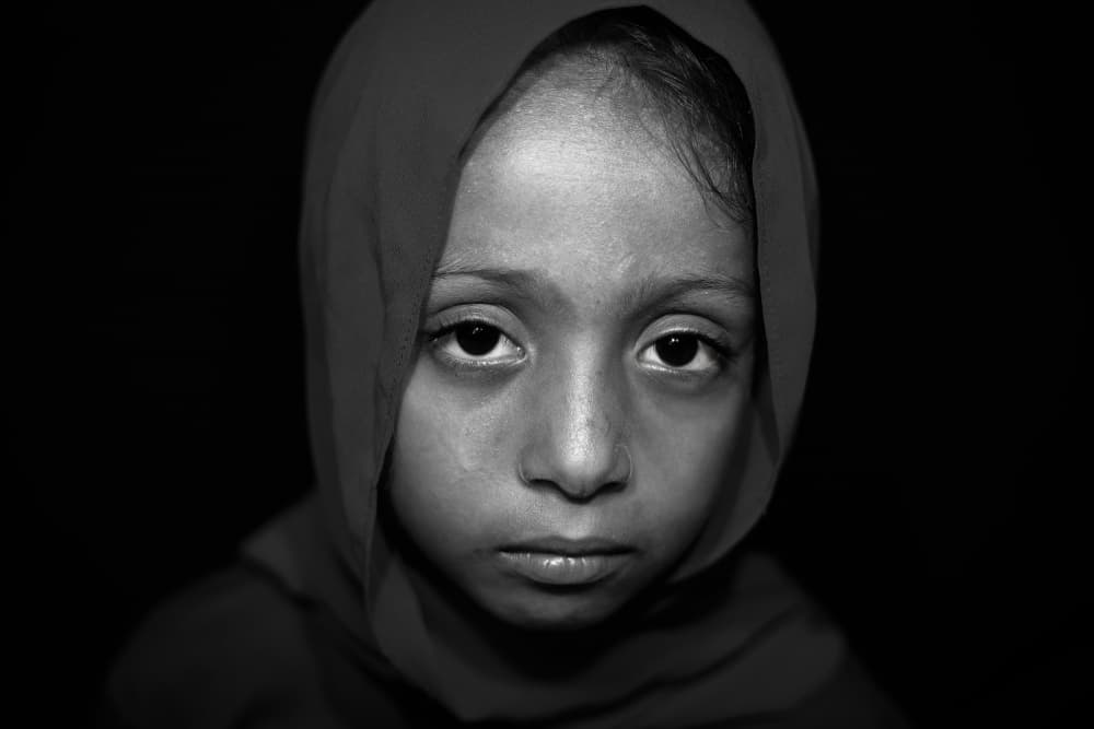 Sad Girl With Tear by Hazem Swidan — canvas wall art