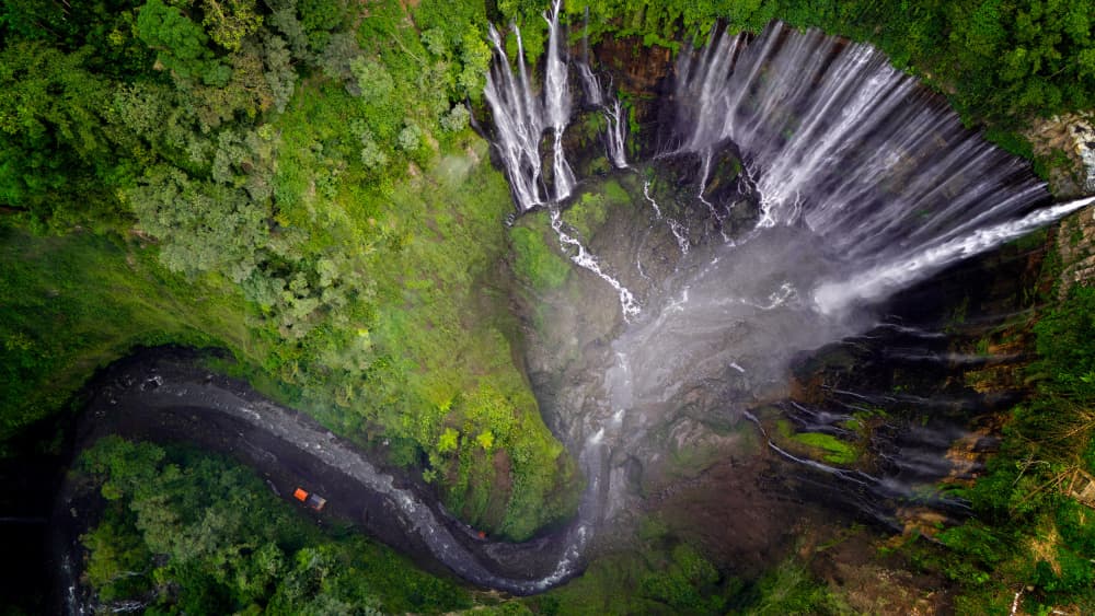 Tumpak Sewu Waterfall by Grace Guo APA — canvas wall art