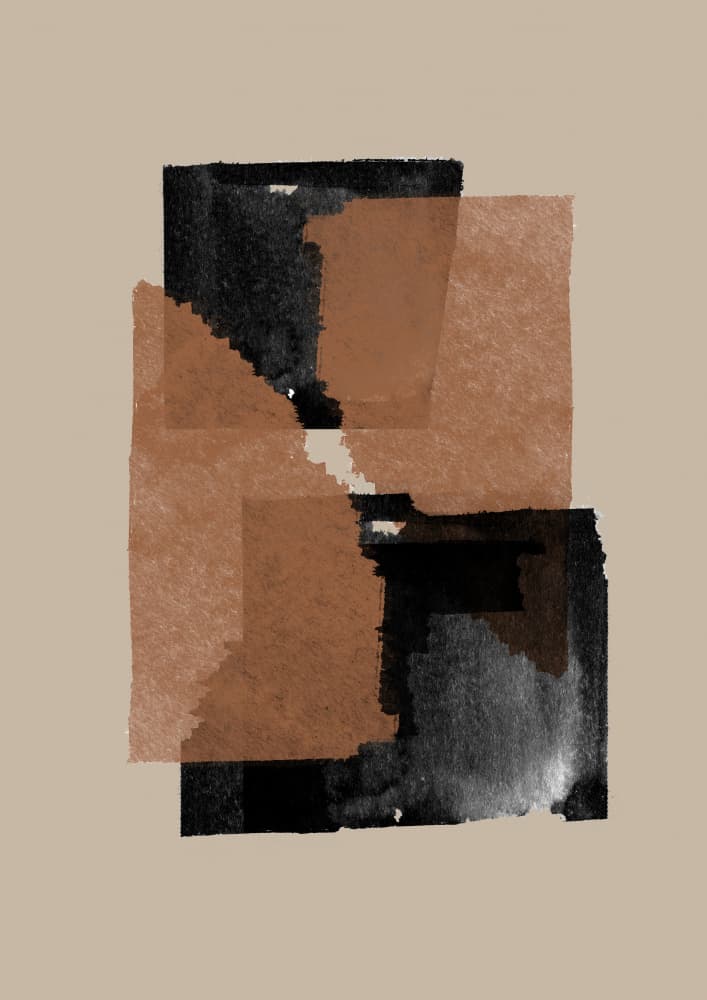 Earthy Blocks Blend by THE MIUUS STUDIO — canvas wall art