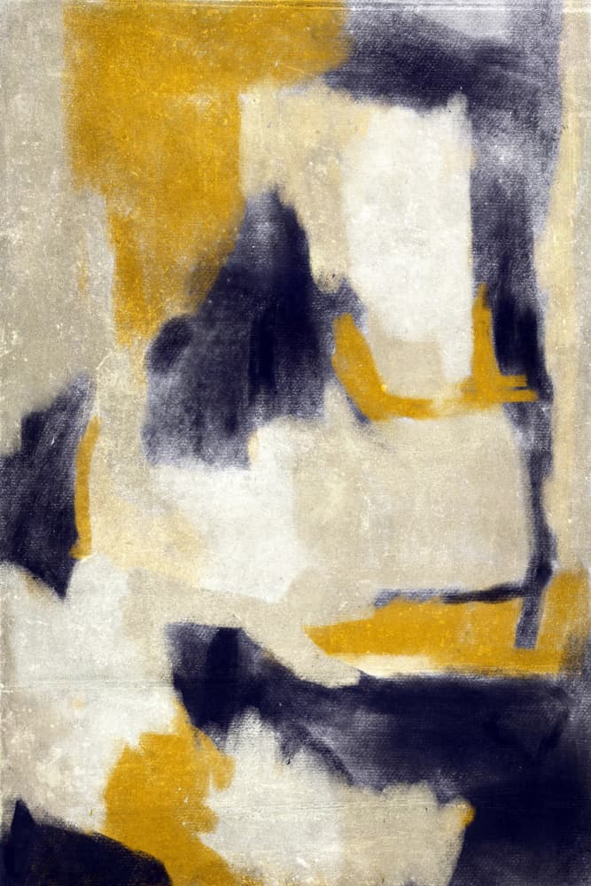 Modern Gold and Indigo by Gemma Bardot — canvas wall art