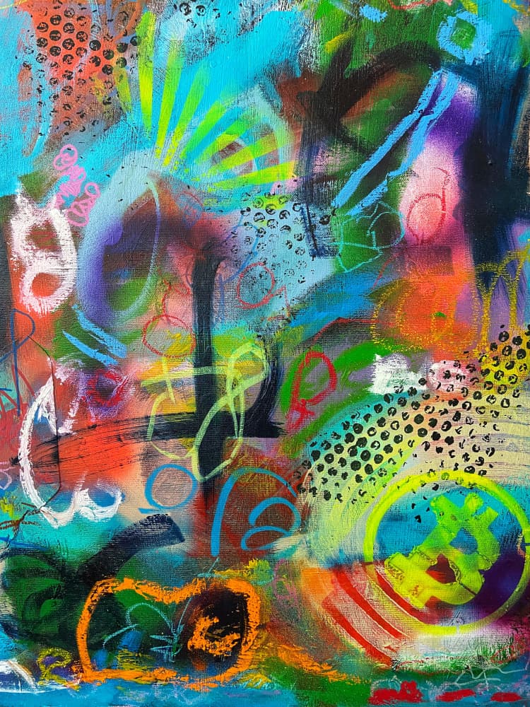 Vibrant Abstract Energy by Irene Chua — canvas wall art