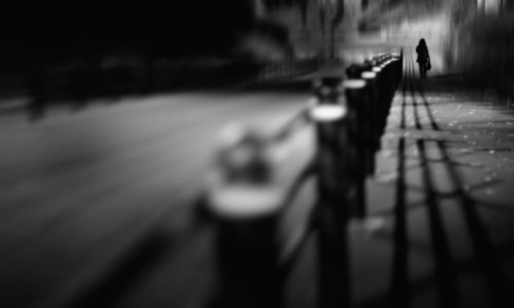 Solitary Night Walk by Teruhiko Tsuchida — canvas wall art