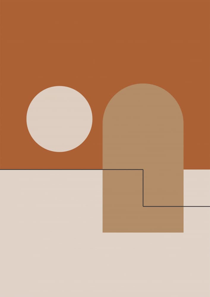 Warm Geometric Arch by Nilesh Kulkarni — canvas wall art