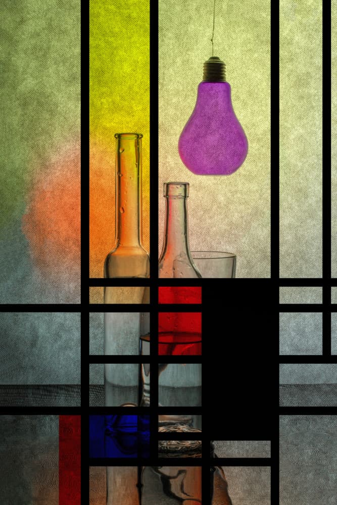 Vibrant Geometric Still Life by Brig Barkow — canvas wall art