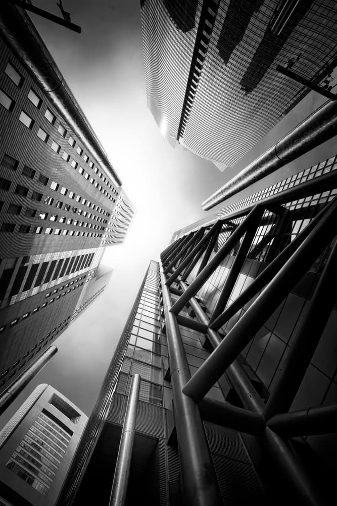 Soaring City Architecture by Akira TAKAUE — canvas wall art
