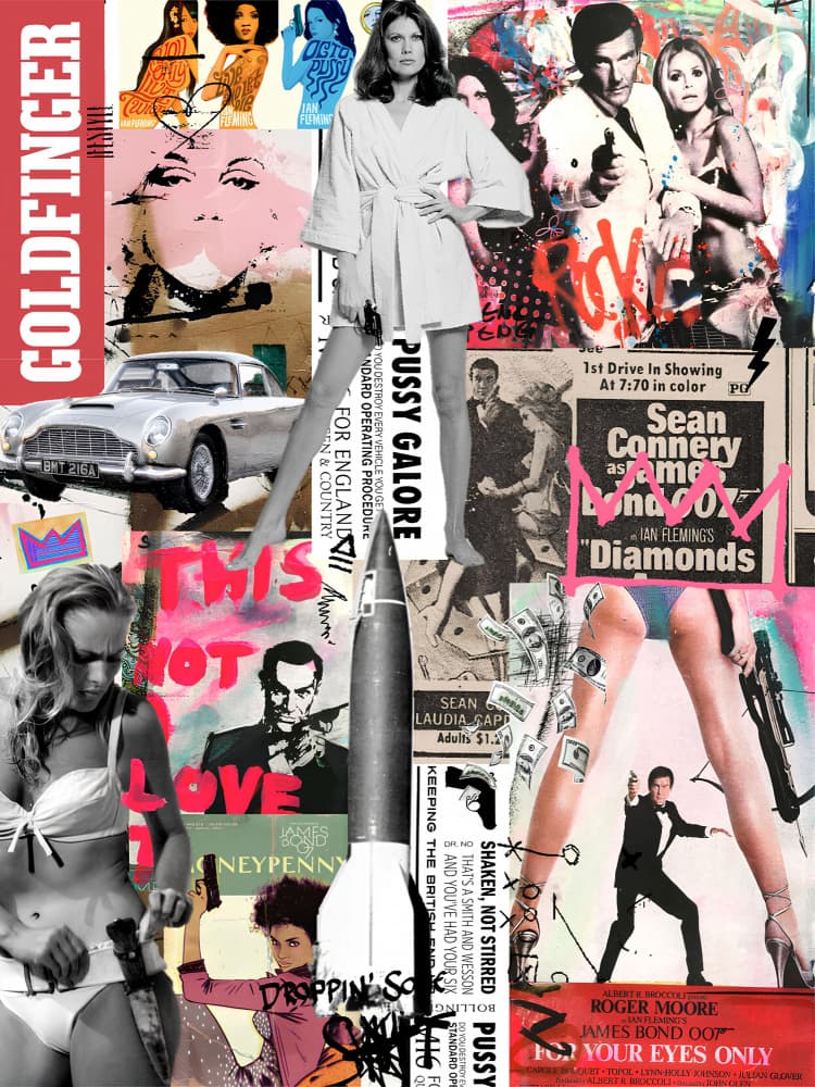 Retro Spy Glamour Collage by Stefan Bammert — canvas wall art
