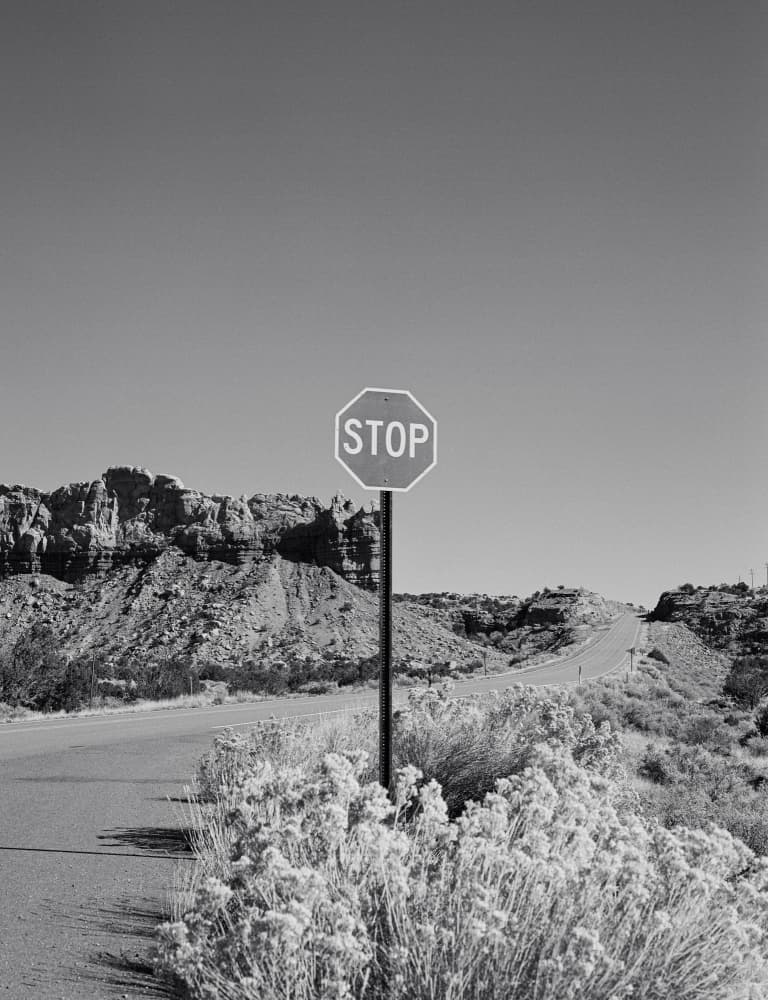 Desert Stop Sign by Bethany Young — canvas wall art