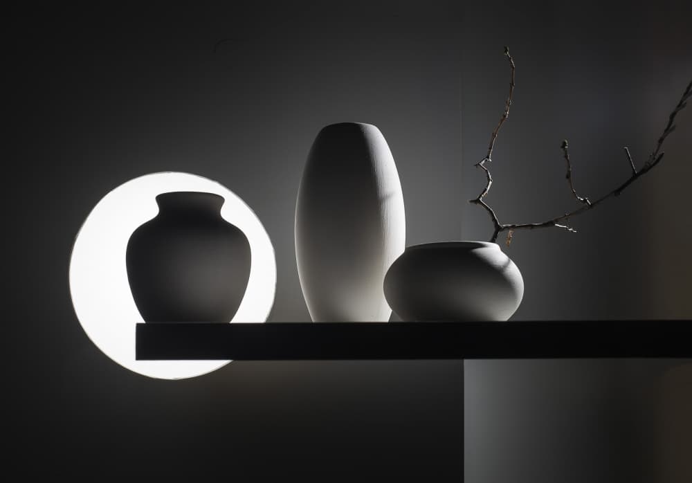 Modern Vases Silhouette by Evgeniy Popov — canvas wall art