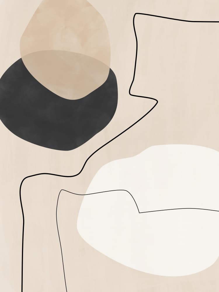 Flowing Abstract Forms by Elena Ristova — canvas wall art