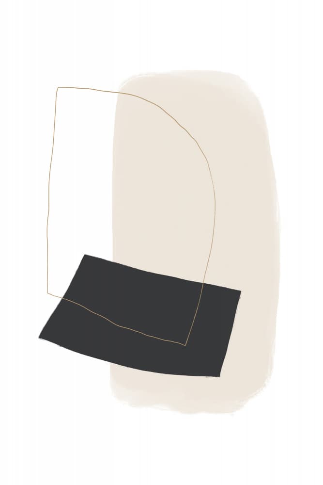 Geometric Shapes and Simple Lines in Neutral Tones by uplusmestudio — canvas wall art