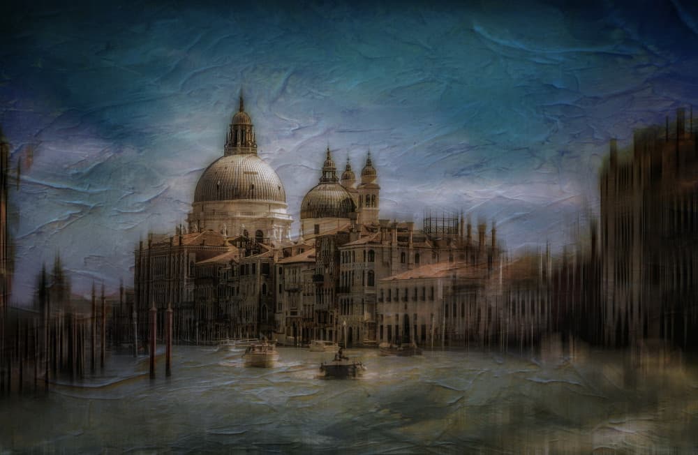 Dreamy Venice Grand Canal by Michel Romaggi — canvas wall art