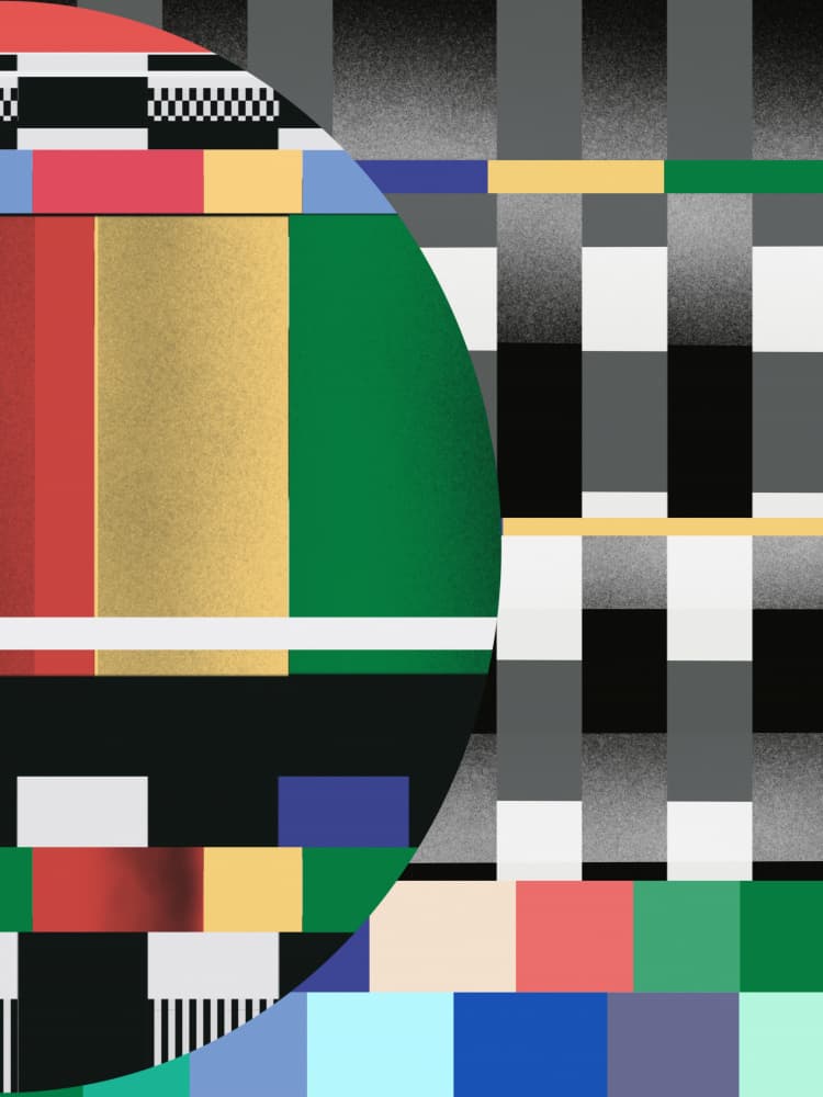Abstract Color Pattern by Little Dean — canvas wall art