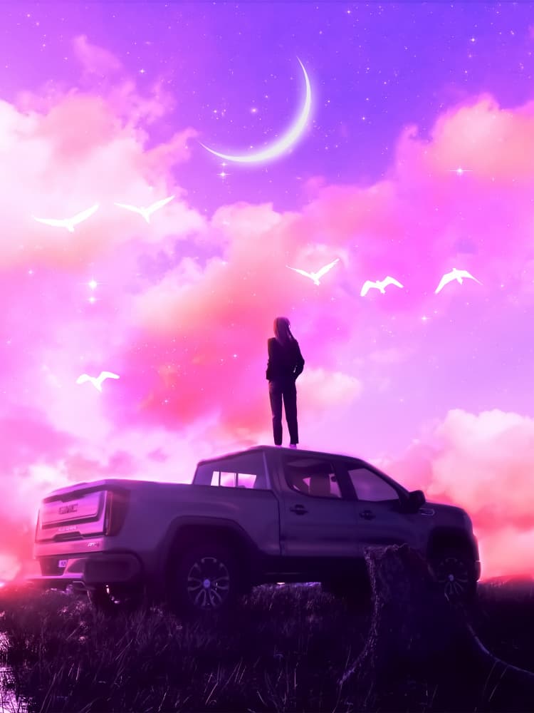 Purple Sky Dream Journey by Ritvik takkar — canvas wall art