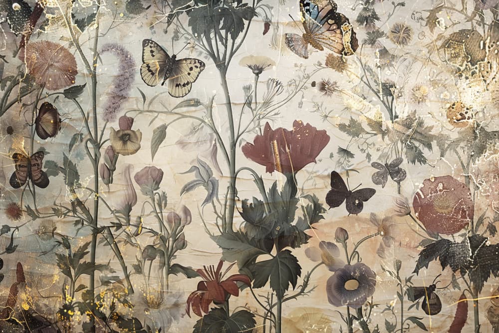 Botanical Butterfly Garden by Rafal Kulik — canvas wall art