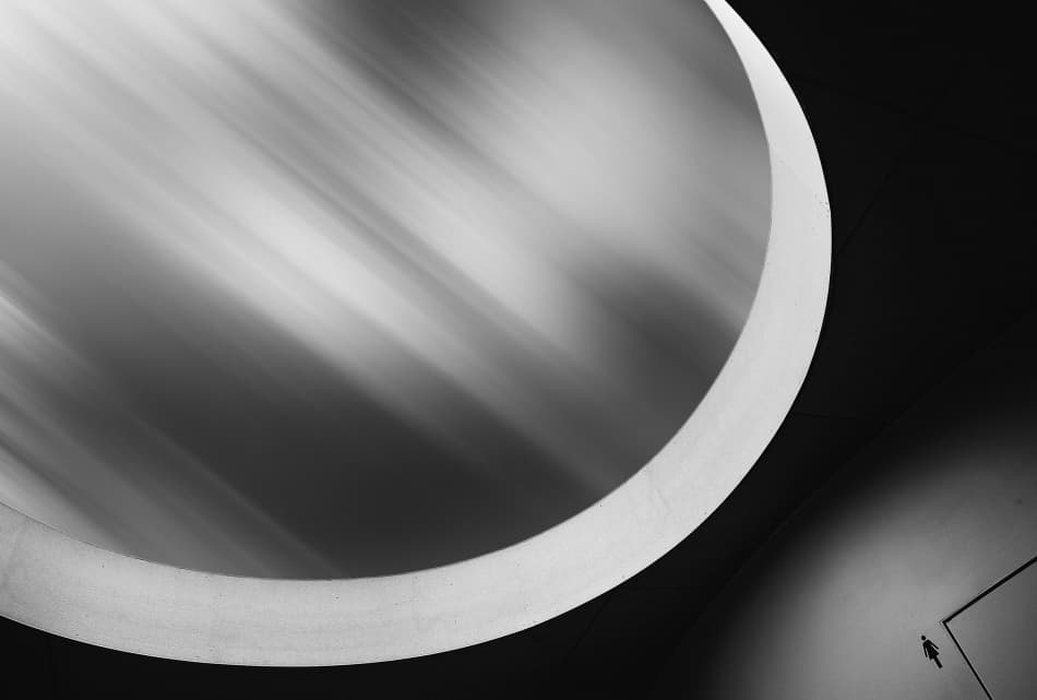 Modern Curve Lone Figure by Keisuke Ikeda @ blackcoffee — canvas wall art