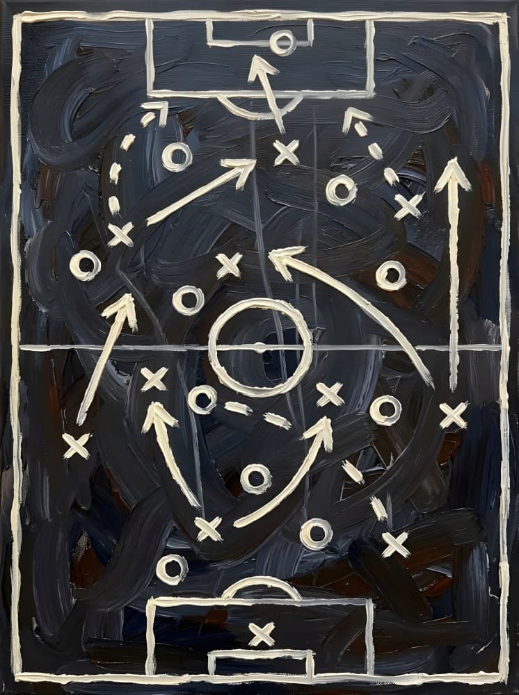 Football Play Diagram by HUGO — canvas wall art