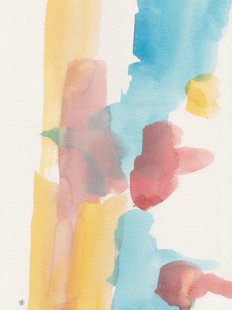 Fluid Watercolor Abstract by Bronwyn Baker — canvas wall art