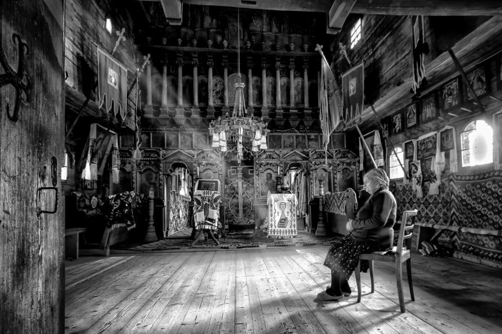 Quiet Church Solitude by Grigore Roibu — canvas wall art