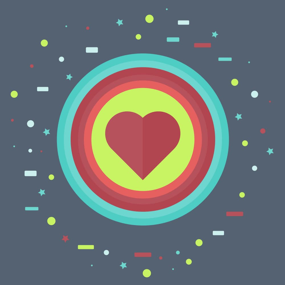 Vibrant Heart Celebration by Marika Barsrsind — canvas wall art