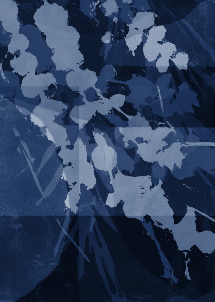Serene Indigo Flow by Dina Dankers — canvas wall art