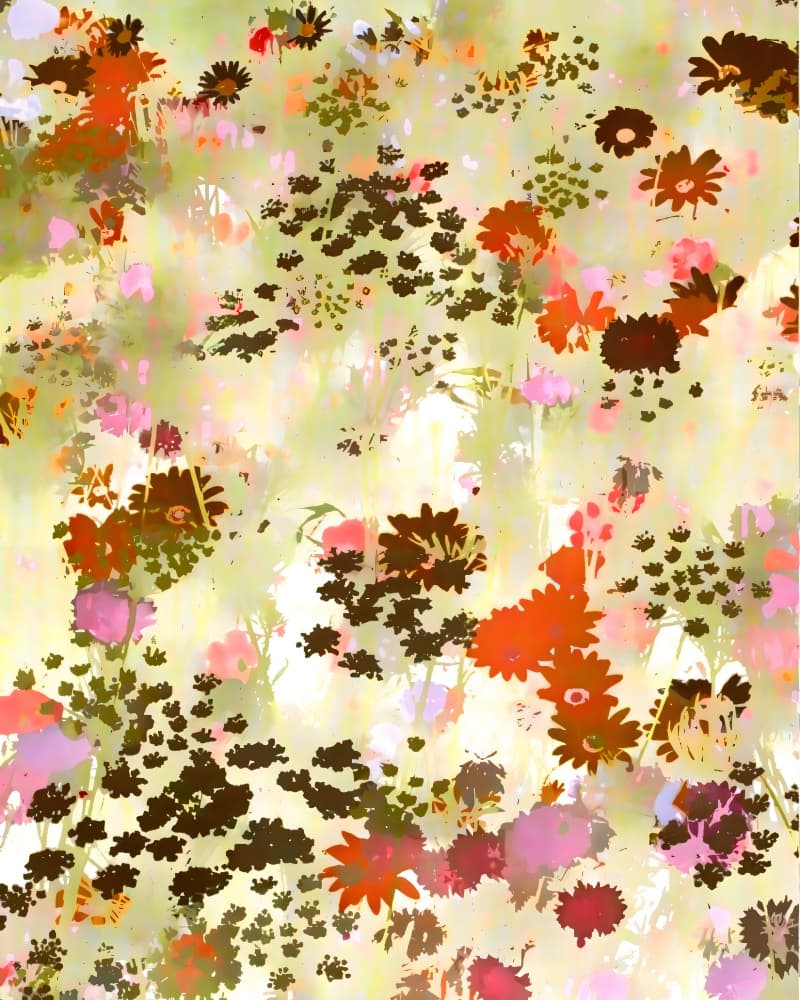 Vibrant Meadow Blooms by Uma Gokhale — canvas wall art