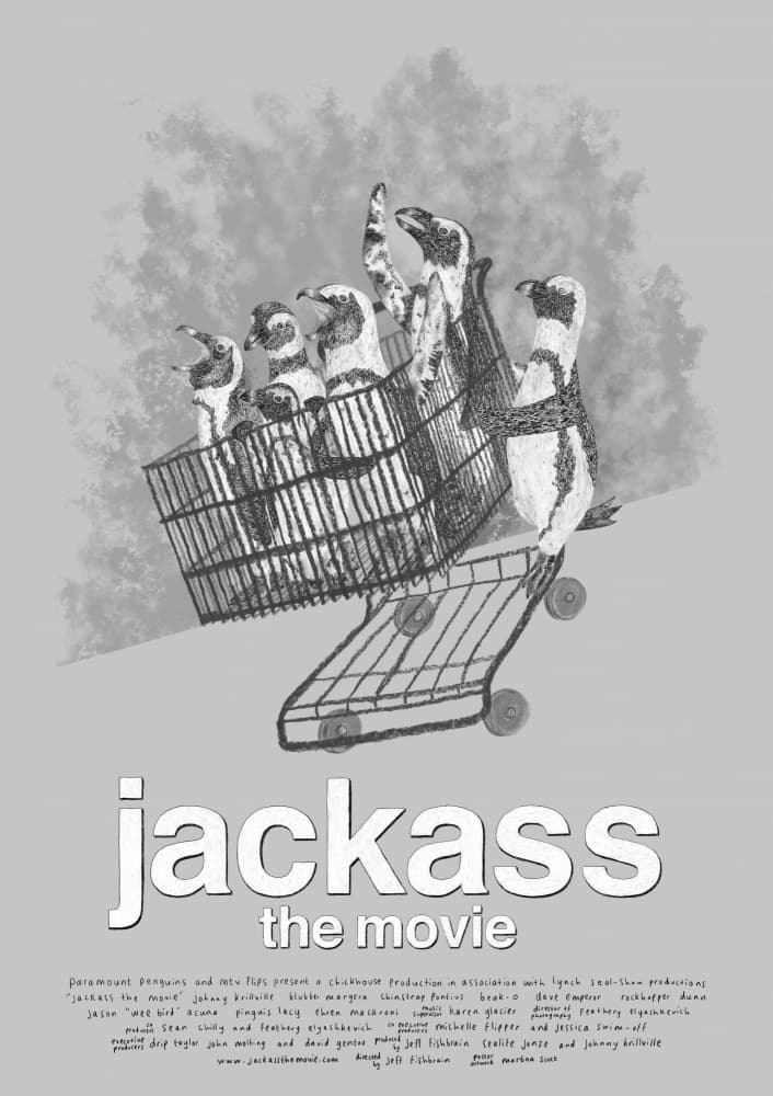 Penguins Shopping Cart Chaos by Martina Scott — canvas wall art