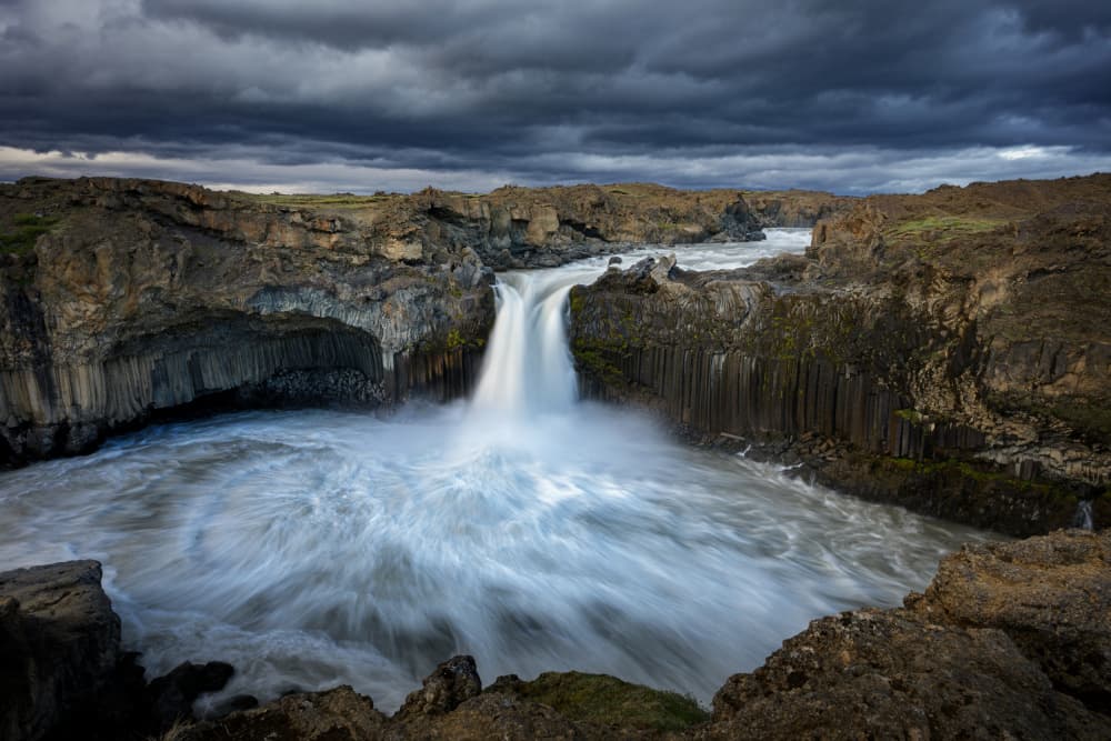 Mighty Basalt Falls by Petr Kovar — canvas wall art